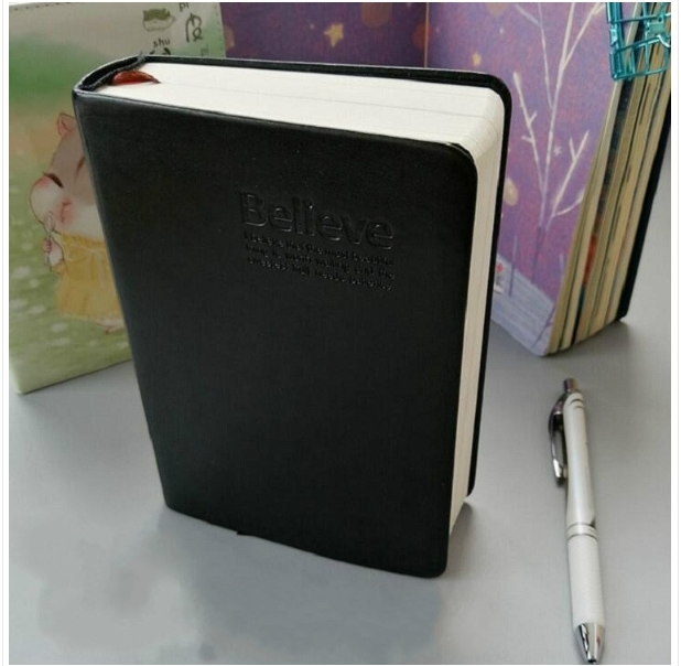 Extra thick vintage simple imitation leather thickened horizontal line blank notebook