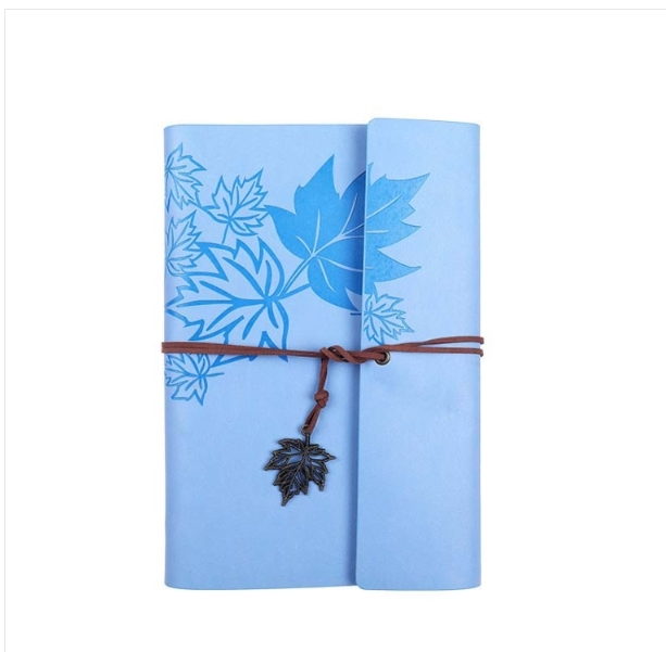 vintage strap handbook notebook loose-leaf notebook imitation copper maple model PU