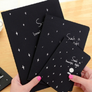 Sketchbook diary drawing doodle soft black paper sketch book sketching painting notebook office school supplies gift, specifications: large 16K