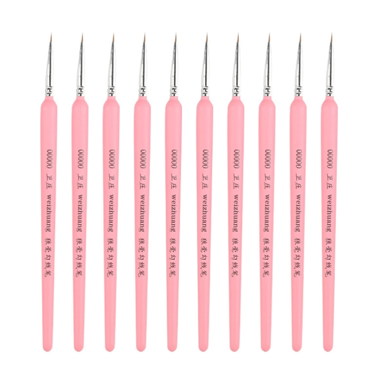 10 PCS 00000 WeiZhuang Hook Line Pen Painting Hand-painted Watercolor Wolf Mint Hook Line Pen Painting Stroke Thin Line Brush