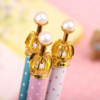 3 pcs for sale Creative Student Stationery Crown Neutral Pencil Cute Fresh Automatic Pencil Color Random, Nib:0.7mm