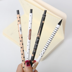 4pcs for sale 0.5mm Cute Plastic Mechanical Pencil Polka Dot Automatic Pencil Children’s Stationery