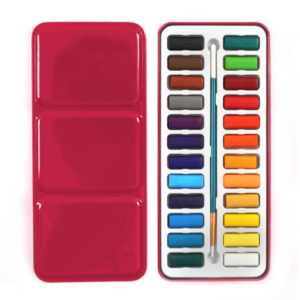 Portable Iron Box Solid Watercolor Paints Set for Artist School Student Outdoor Water Color Sketch Painting Stationery