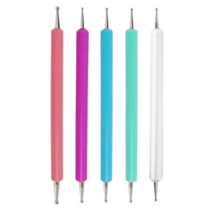 5pcs/set Pottery Tool Indentation Pen Manicure Point Drill Pen