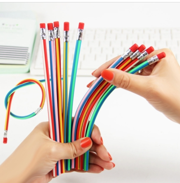 Set of 10 Creative Stationery Bendable Soft Pencils