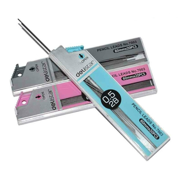 Three boxes of one sale 2B pencil refill automatic pencil stick refill office school stationery color random