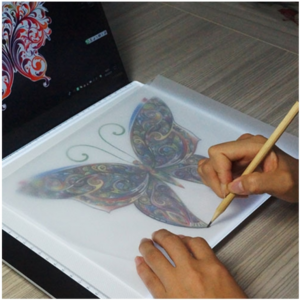 3.5W 5V LED USB Three Level of Brightness Dimmable A4 Acrylic Scale Copy Boards Anime Sketch Drawing Sketchpad with USB Cable 1.5m