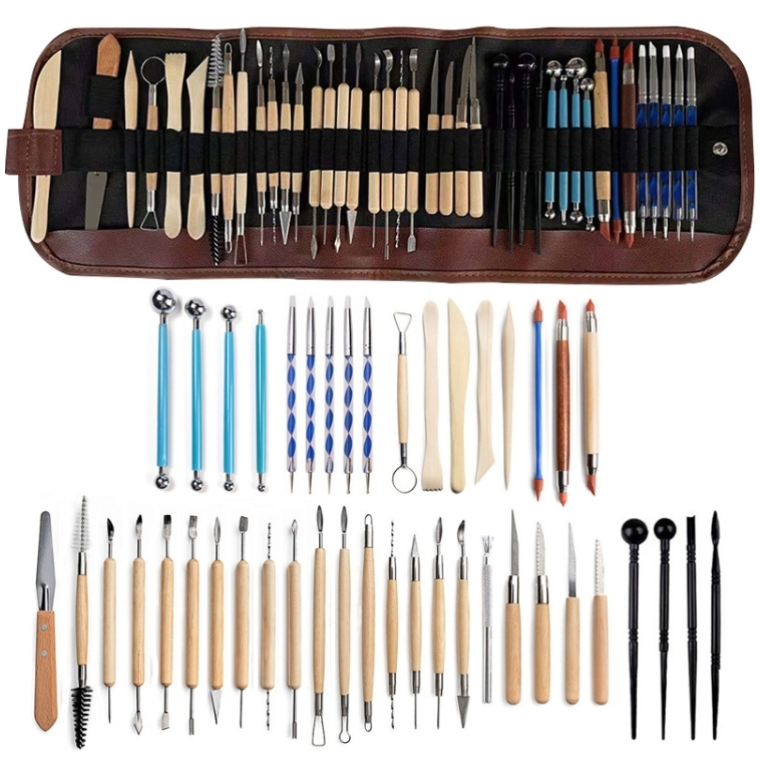 43 In 1 Clay Tool Combination Set with Storage Bag