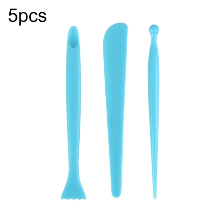 5 Sets Plastic Sculpture Clay Pottery Tool Knife Set(3pcs/Set)