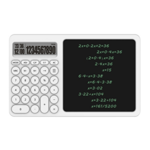 Office Calculator LCD Handwriting Board With Stand(White)