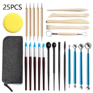 25-In-1 Soft Pottery Sculpture Production Combination Art Supplies Set