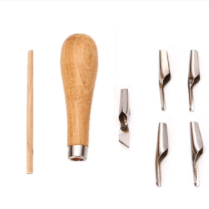 3 Sets Sold DIY Soft Pottery Clay Shaped Carving Plastic Knife, Specification: 7pcs/set (Original Wooden Color)