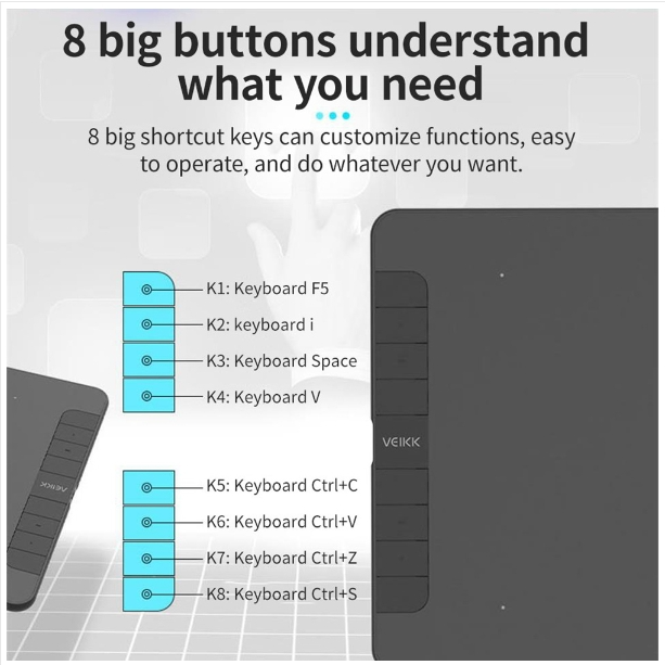 Ekker VK1060 Digital Drawing Tablet with Cell Phone Connection