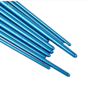 Set of 2 Sold Nylon Pearlescent Round Tip Watercolor Acrylic Outlining Brushes (Blue)