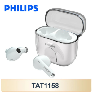 New Philips TAT1158 Earphone Wireless Bluetooth 5.3 Headset Mini Crystal Shell Earbuds HiFi Stereo HD Microphone Call Headphone