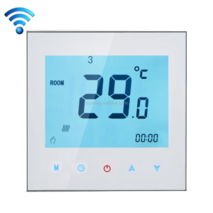 BHT-1000-GB-WIFI 16A Electric Heating Touch Screen LCD Display Thermostat WiFi Control with Time Display (Color: White)