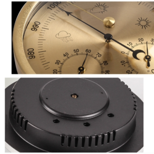 THB9392 Home Wall Mount Weather Station Barometer Thermometer Hygrometer 128mm (Silver)