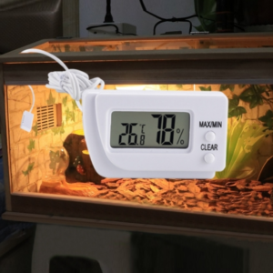 Pet Mini Electronic Thermo-Hygrometer with Outdoor Sensor Cable