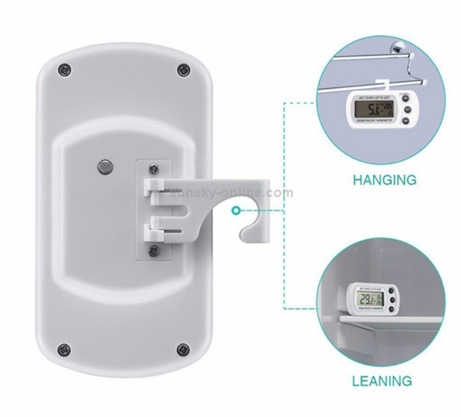 Digital LCD Thermometer Refrigerator Temperature Sensor Freezing Temperature Detector (Black)