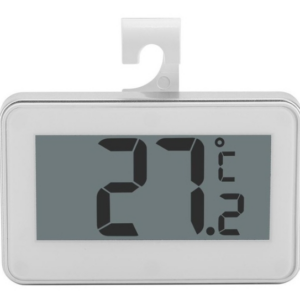 Large LCD Refrigerator Thermometer with Adjustable Stand Magnet Digital Thermometer (White)