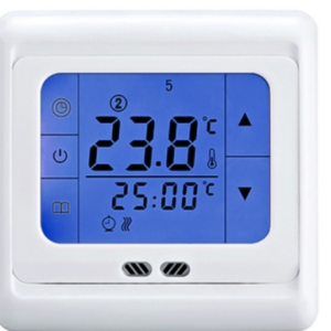 LYK-109 Temperature Regulator Touch Screen Heating Thermostat for Warm Floor/Electric Heating System Temperature Controller (Blue)