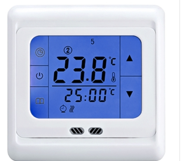 LYK-109 Temperature Regulator Touch Screen Heating Thermostat for Warm Floor/Electric Heating System Temperature Controller (Blue)