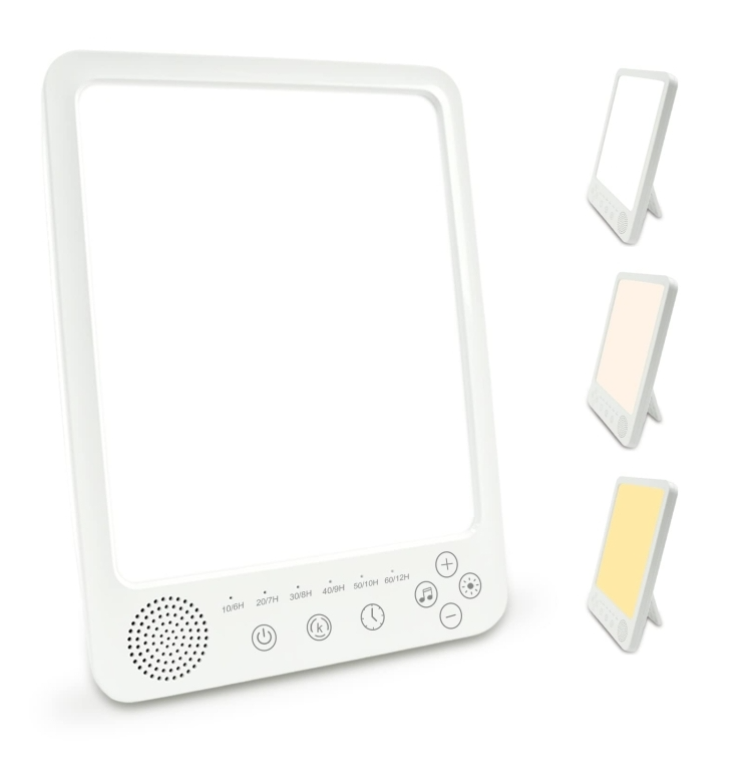 Simulated Sunlight Lamp White Noises Machine SAD Therapy Light With Timer(3 Color Temperature)