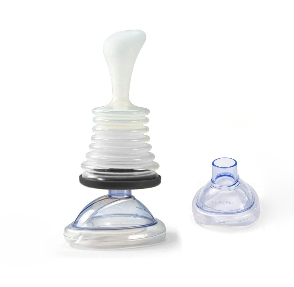 Home Portable Breathing Trainer Choking First Aid Mask for Adults and Children (Black Model)