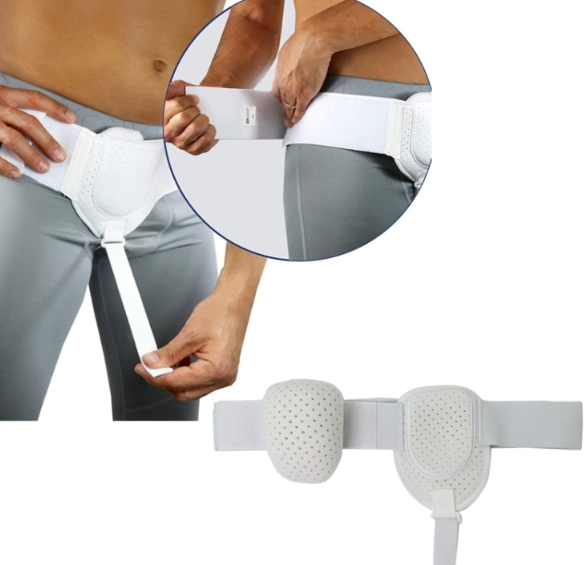Hernia belt for adults Inguinal protection belt, color: white