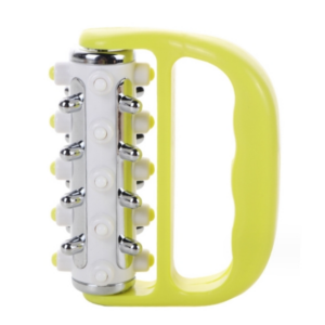 Handheld curved five-row iron column roller soothing massager (yellow iron column massager)