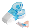 Pill dispenser easy to take medicine dispenser home gadgets portable small elderly pill dispenser (blue)