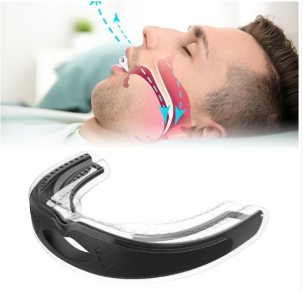 YJK100 Silicone+ABS Stop Snoring Device (Color: Black)