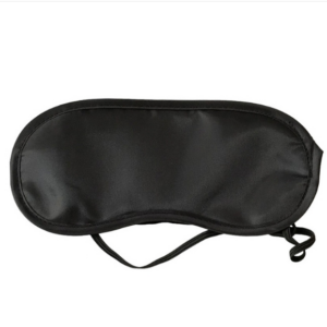 Breathable Polyester Solid Color Eye Shield (Black)