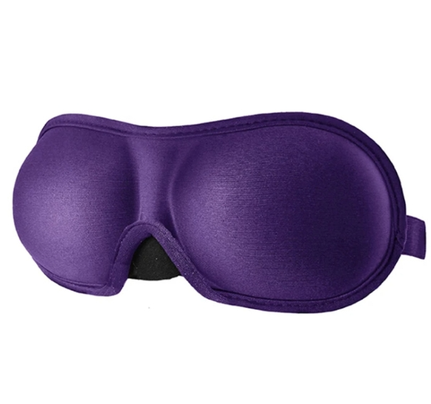 3D Adjustable Silicone Anti-slip Sleeping Eye Mask Cubic Memory Cotton Shade Eye Mask (Purple)
