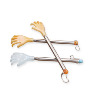 10 PCS Four-section Retractable Stainless Steel Manual Tickler(Random Color Delivery)