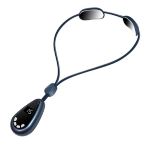 XMG-770 Pendant Cervical Massager Double Pulse Neck Massager with Hot Compress(Blue)