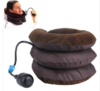 Inflatable Cervical Neck Traction Soft Head Back Shoulder Pain Massager Headache Pain Relief Loose Support (Coffee)