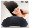 Sold in packs of 10 Bamboo Charcoal Breathable Fabric Mesh Sleeping Soft Eye Masks