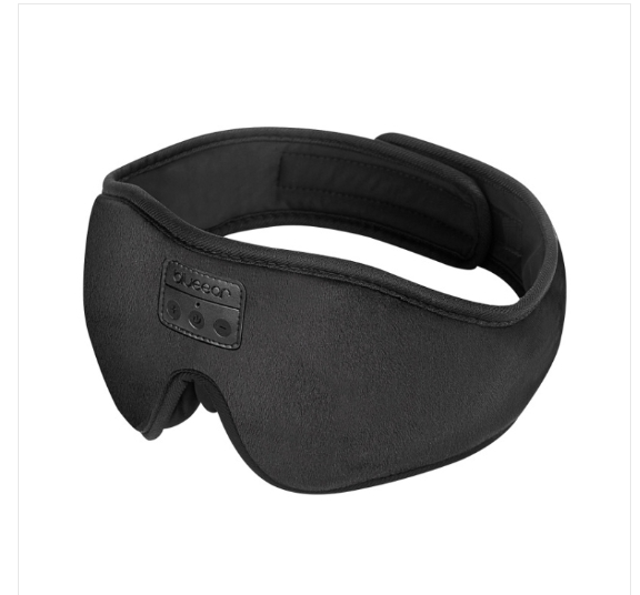 EM4 Bluetooth 5.2 Eye Mask Wireless Headset Blackout Eye Protection for Sleep Office Lunch Break (Black)