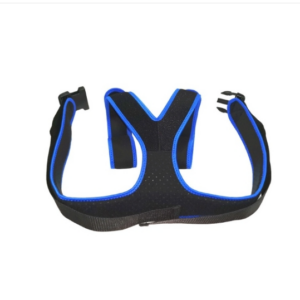 Anti-tipping elastic fastening strap for wheelchairs for the disabled (black)