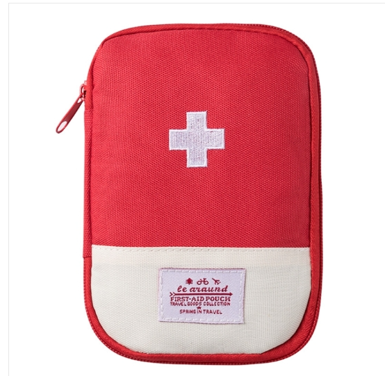 4 Pieces Sold Traveling Home Use Portable Medical Bag, Color: Red Large