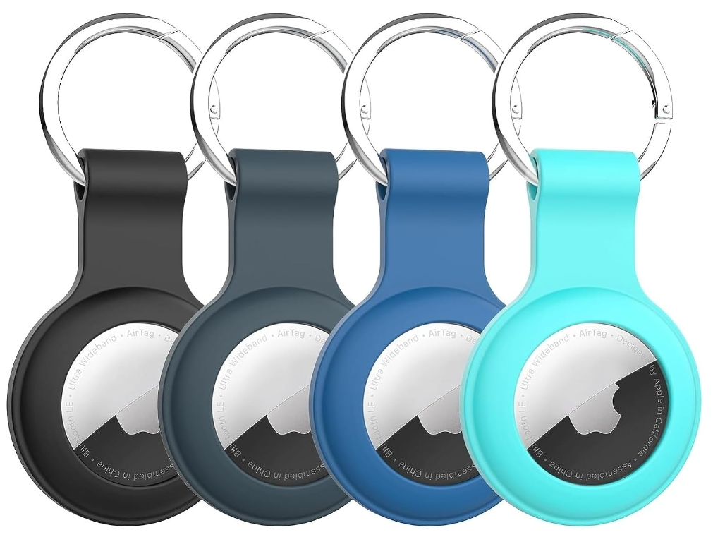 Compatível com AirTag Case Keychain Air Tag Case Holder Silicone Air Tags Keyring Cases Air Tags Chaveiro compatível com Apple AirTag GPS localizadore