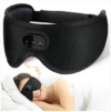 Bluetooth 5.2 White Noise Eye Mask Milk Silk 3D Full Blackout Breathable Music Sleep Eye Mask Timable (Black)