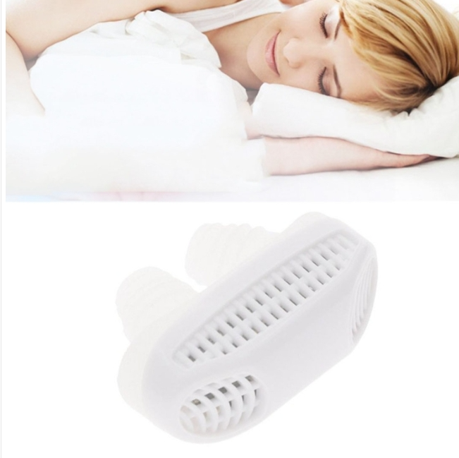 2-in-1 ABS Silicone Stop Snoring Device + Air Freshener (Color: White)