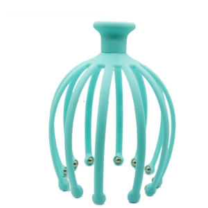 12 Paws Head Massager Octopus Rotating Roller Ball Relaxation Massager (Blue)