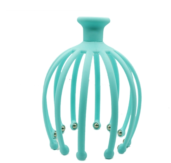 12 Paws Head Massager Octopus Rotating Roller Ball Relaxation Massager (Blue)