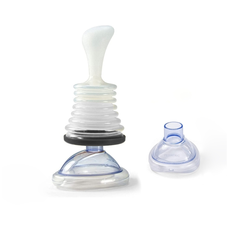 Home Portable Respiratory Trainer Choking Emergency Device First Aid Kit For Adult Children(Transparent Black)