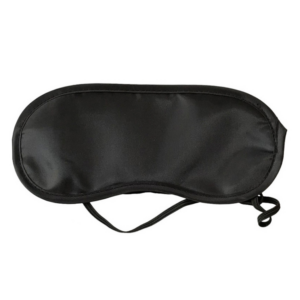Breathable Polyester Solid Color Eye Protection Mask(Black)