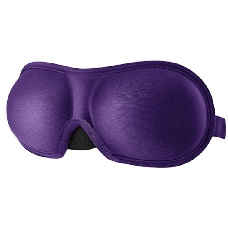 3D Adjustable Silicone Anti-slip Sleep Eye Mask Three-dimensional Memory Foam Eye Protection Mask(Purple)