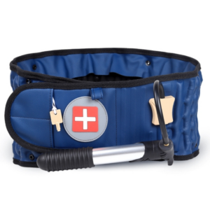 Traction belt waist plate protrudes the belt support